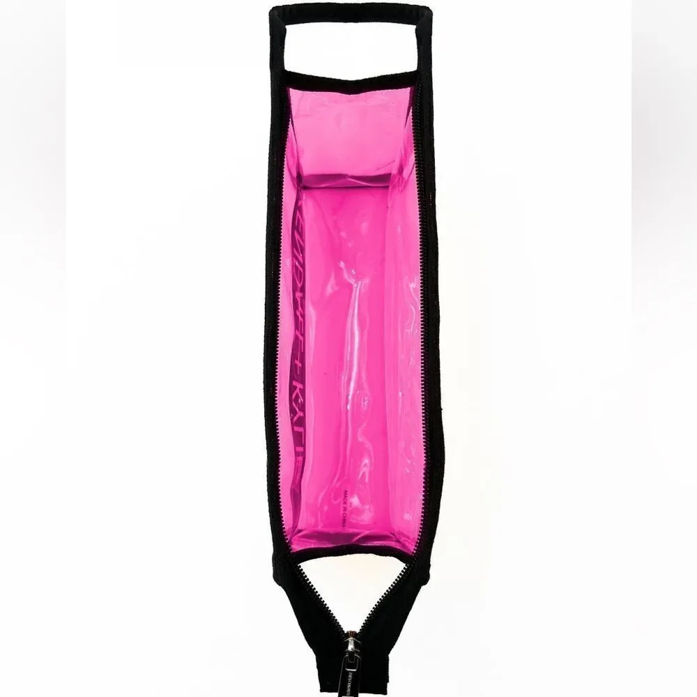 KENDALL & KYLIE CLEAR PINK COSMETIC MAKEUP POUCH